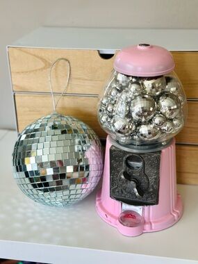 Pink Vintage Repurposed Gumball Candy Machine